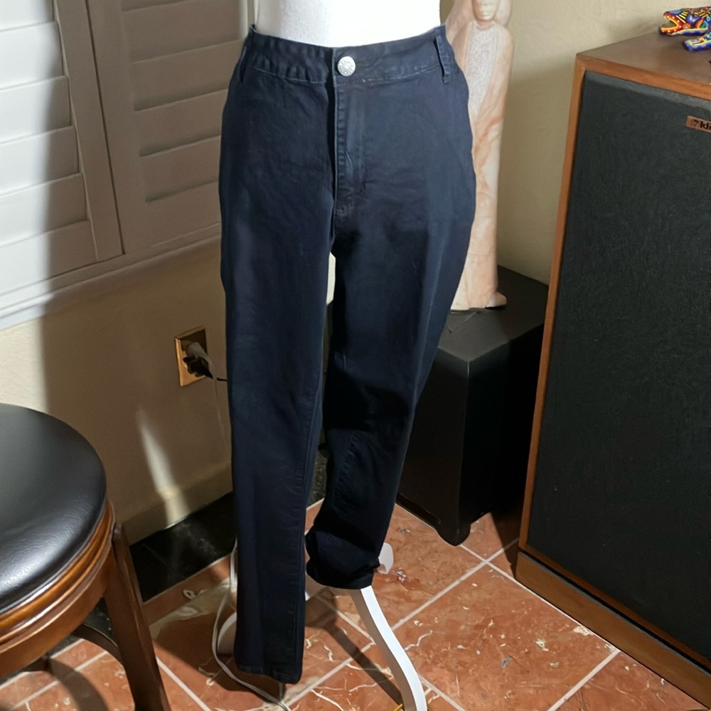 💙👖V.I.P. Dark Blue Stretch Jeans W/Four Pockets & Zipper Front Size 17/18